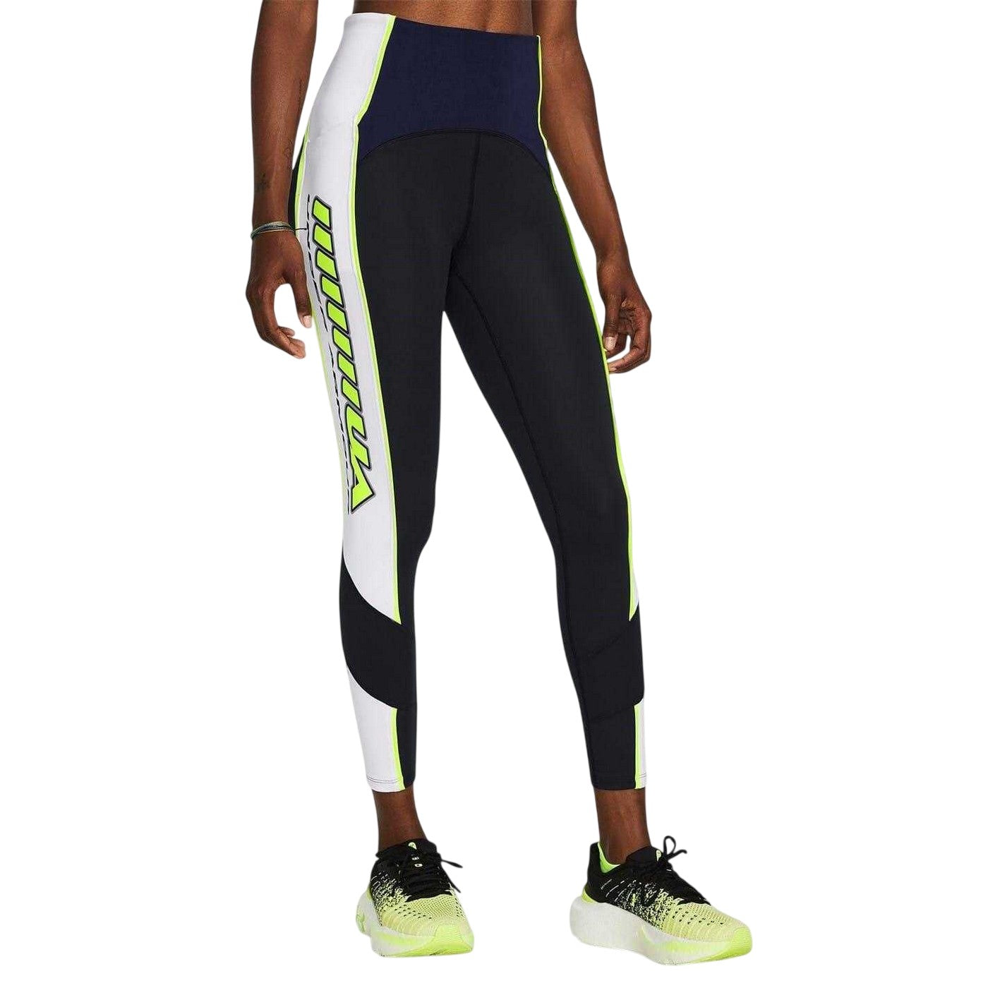 Black - Lifestyle - Under Armour Womens-Ladies Run Anywhere Colour Block Leggings