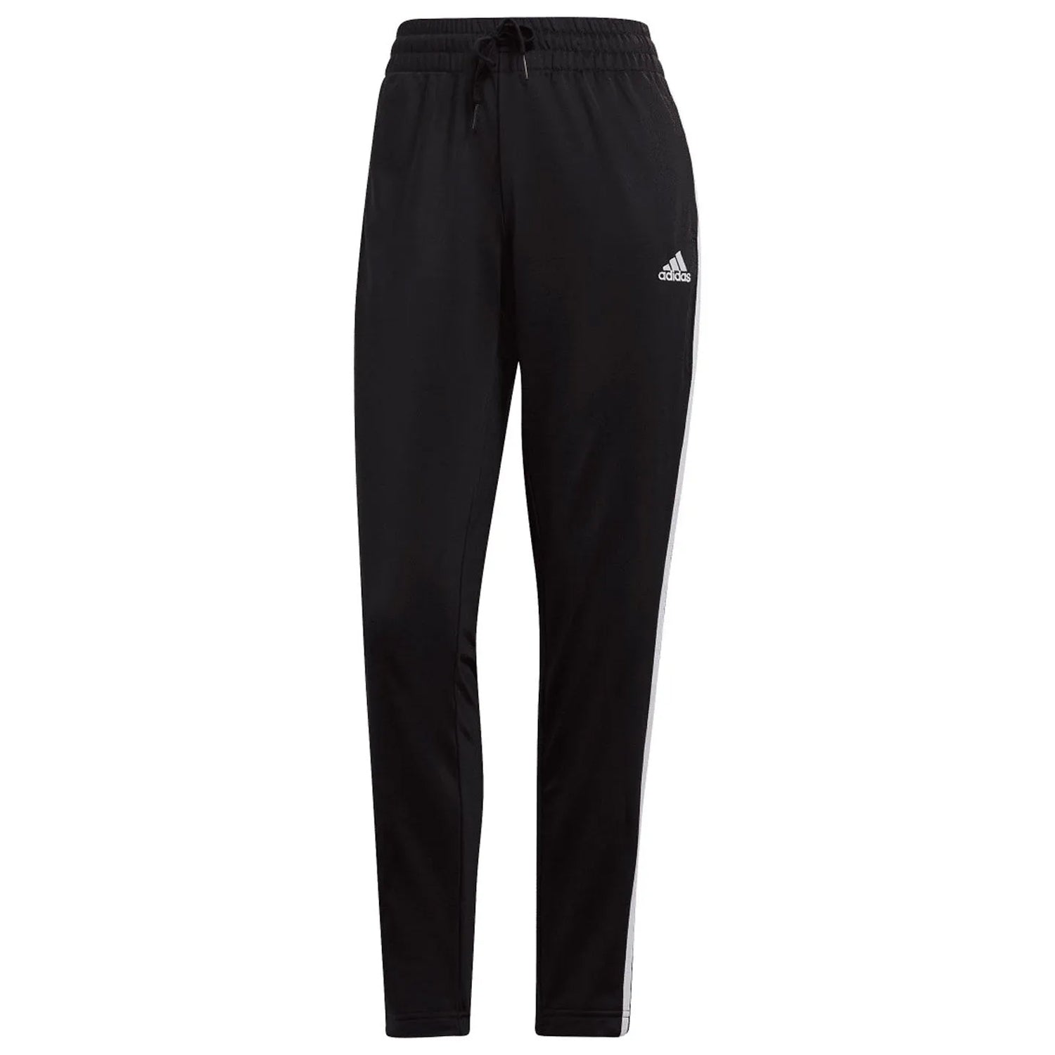 Black - Side - Adidas Womens-Ladies Essentials Striped Tracksuit