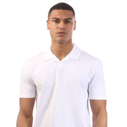 White - Side - Hugo Mens Cotton Short-Sleeved Polo Shirt