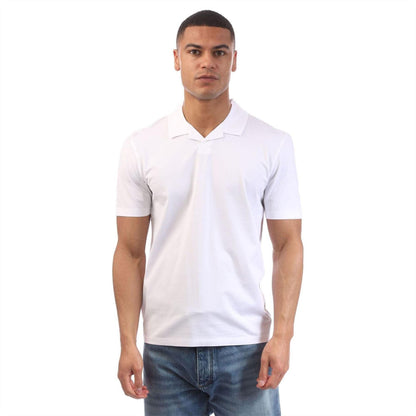 White - Front - Hugo Mens Cotton Short-Sleeved Polo Shirt