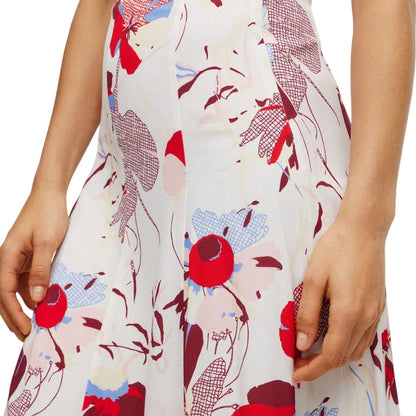 Floral - Side - Boss Womens-Ladies Vallua High Waist Midi Skirt