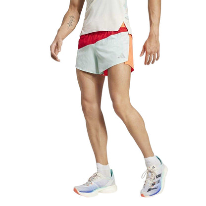 Scarlet-Active Red - Lifestyle - Adidas Mens New York City Split Hem Running Shorts