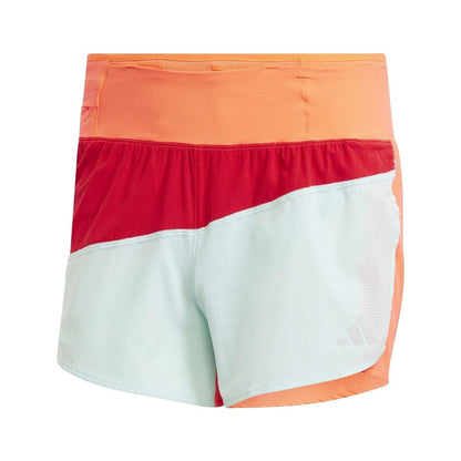 Scarlet-Active Red - Front - Adidas Mens New York City Split Hem Running Shorts