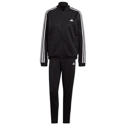 Black - Front - Adidas Womens-Ladies Essentials Striped Tracksuit