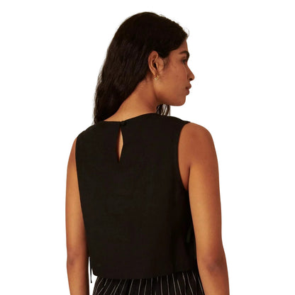 Black - Back - Nobody´s Child Womens-Ladies Sleeveless Crop Top