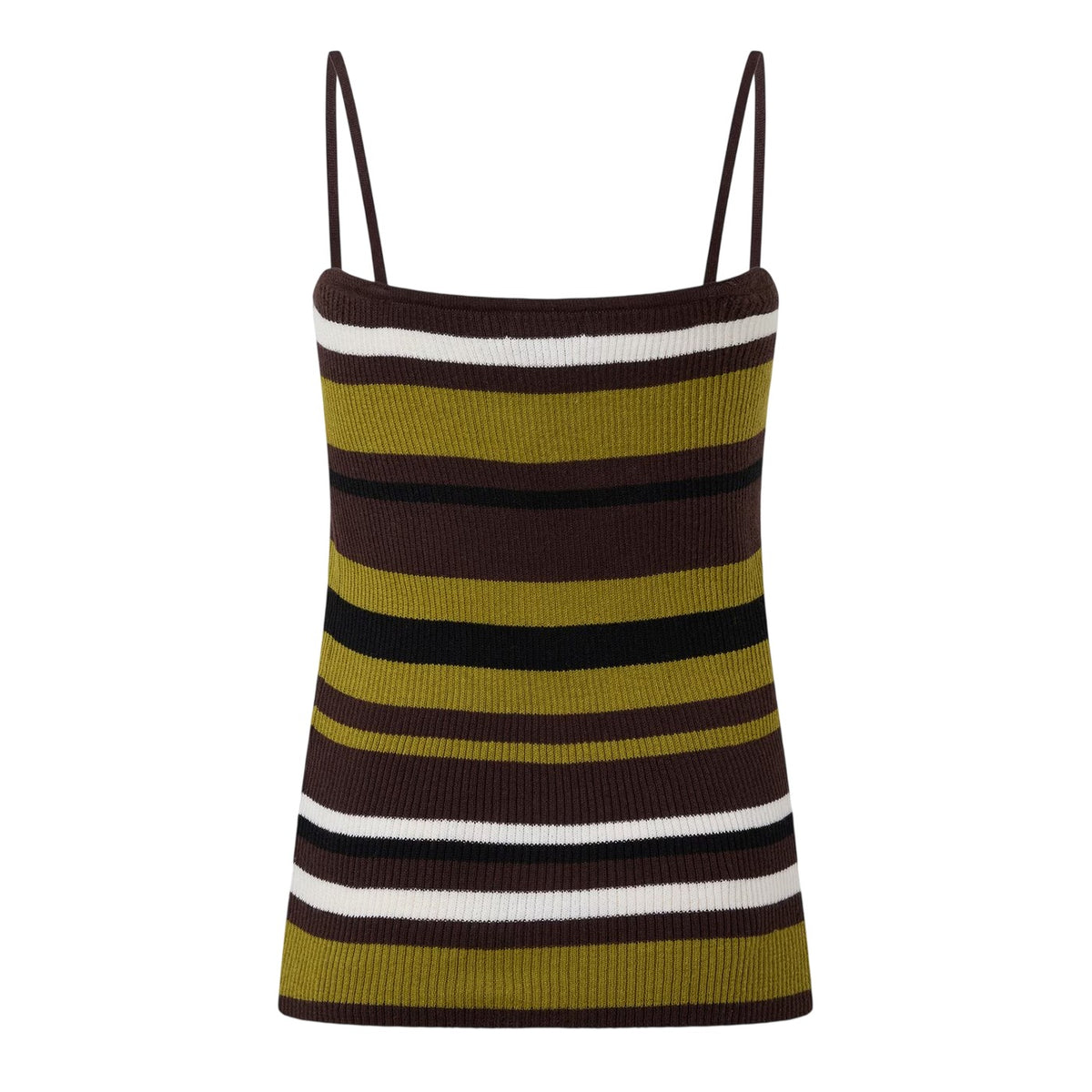 Multicoloured - Back - I Saw It First Womens-Ladies Stripe Knitted Slim Tank Top