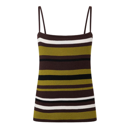 Multicoloured - Front - I Saw It First Womens-Ladies Stripe Knitted Slim Tank Top