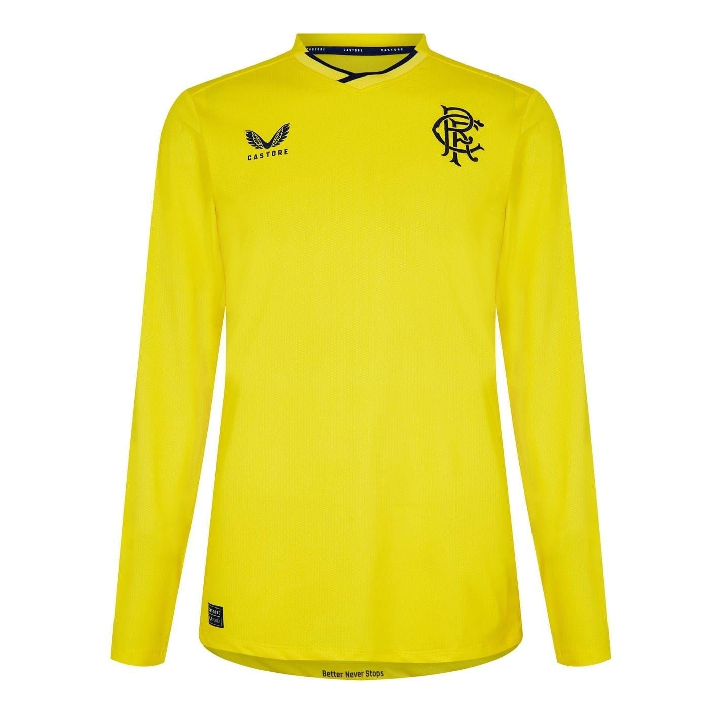Yellow - Front - Castore Mens Rangers FC Long-Sleeved T-Shirt