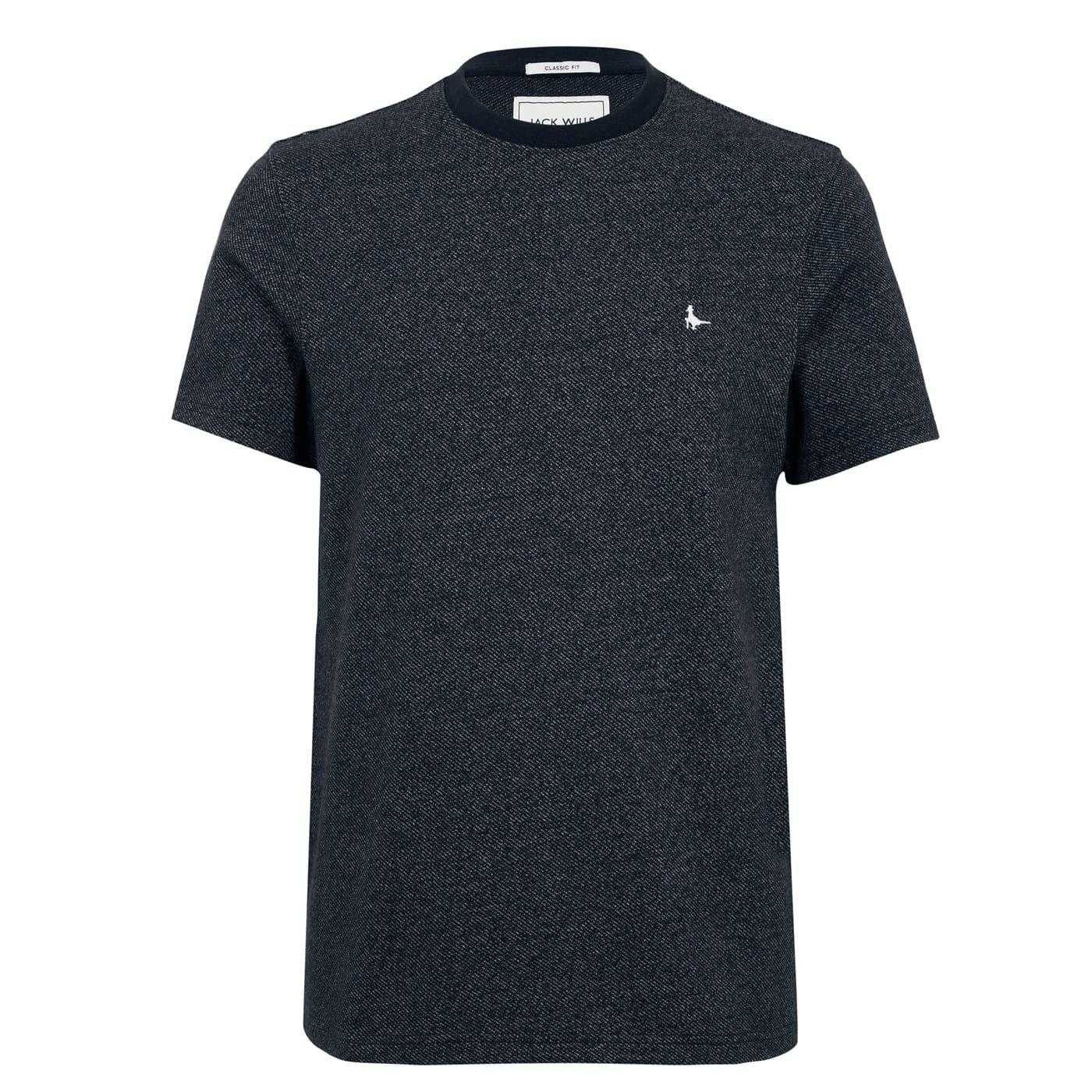 Black-White Marl - Front - Jack Wills Mens Siro T-Shirt