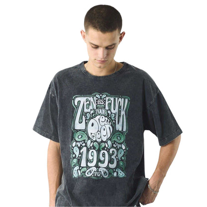 Black - Side - Pretty Green Mens Lettering Regular T-Shirt