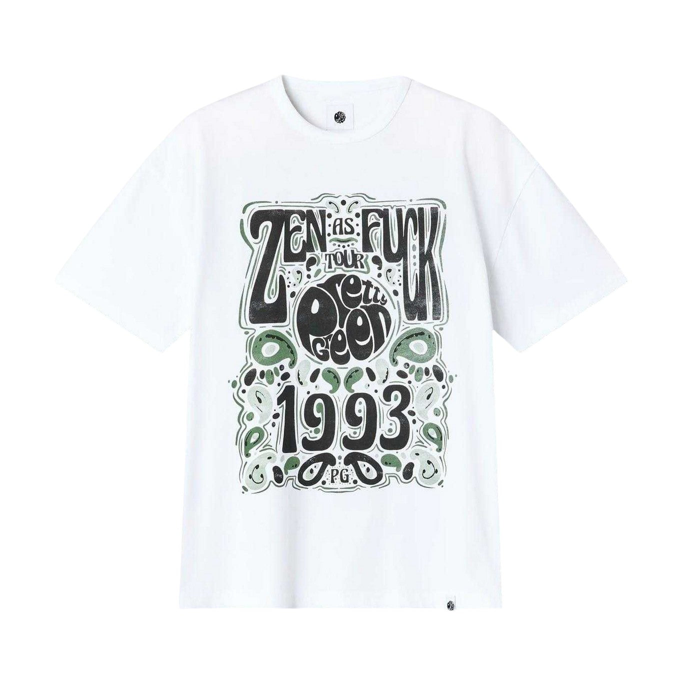 White - Front - Pretty Green Mens Lettering Regular T-Shirt
