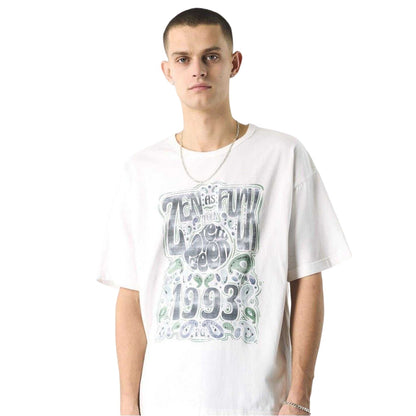 White - Side - Pretty Green Mens Lettering Regular T-Shirt