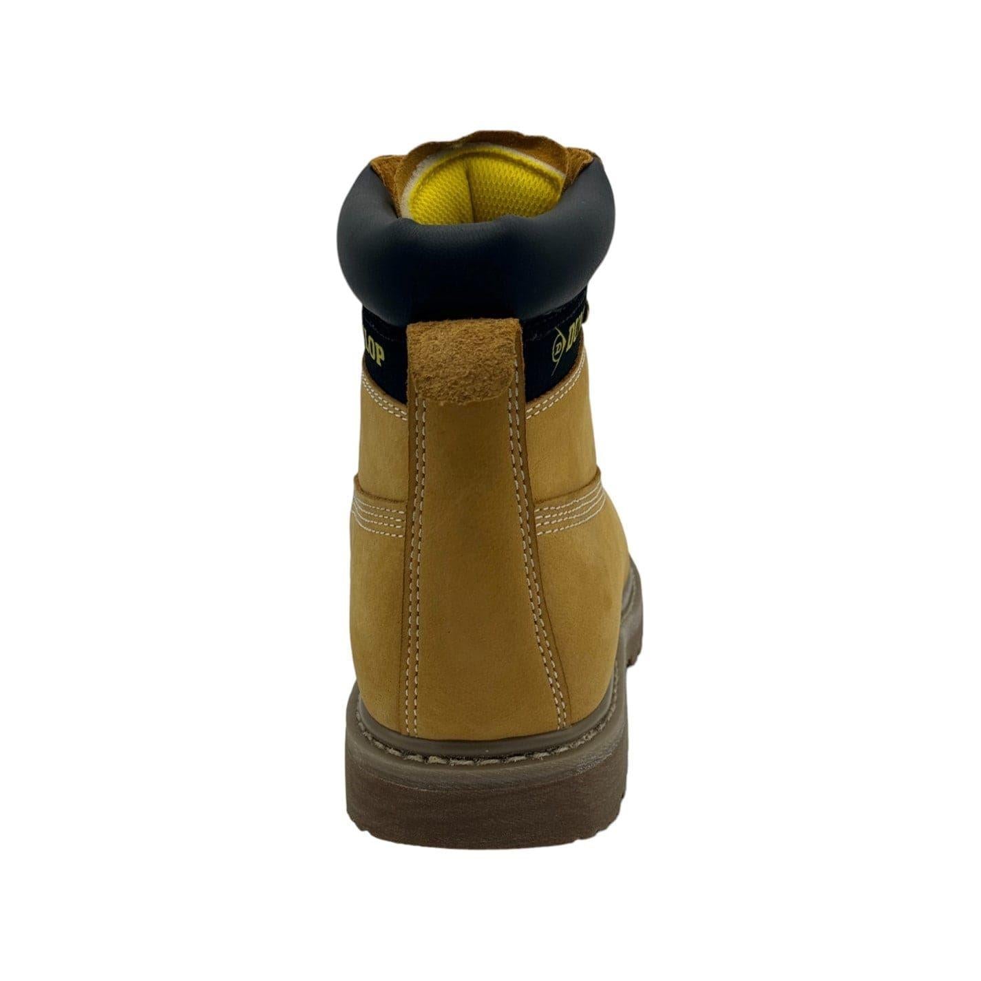 Honey - Back - Dunlop Mens Nevada Leather Steel Toe Cap Safety Boots