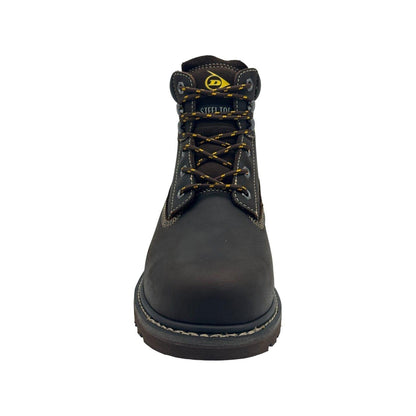Brown - Lifestyle - Dunlop Mens Nevada Leather Steel Toe Cap Safety Boots