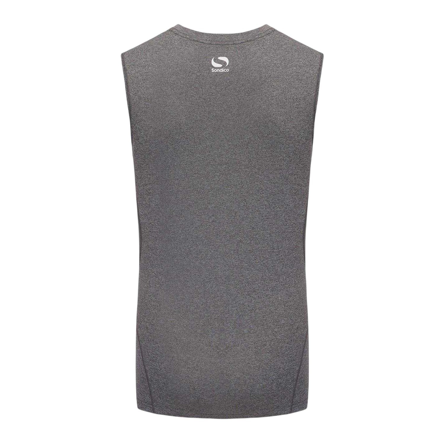 Grey Marl - Back - Sondico Mens Performance Sleeveless Base Layer Top