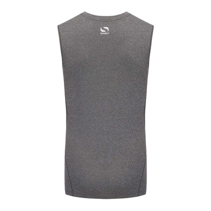 Grey Marl - Back - Sondico Mens Performance Sleeveless Base Layer Top