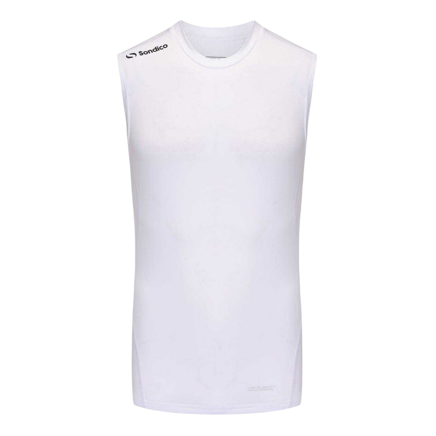 White - Front - Sondico Mens Performance Sleeveless Base Layer Top