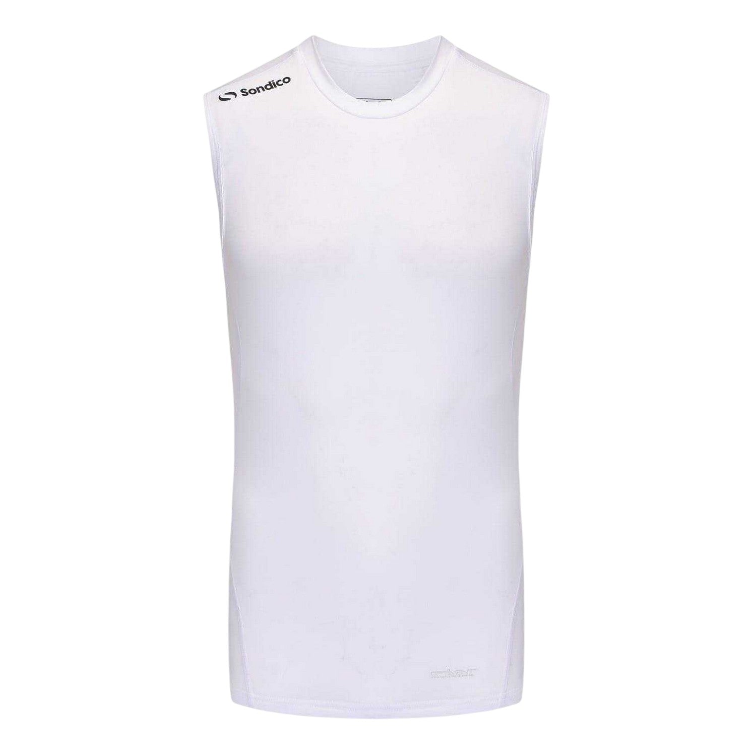 White - Front - Sondico Mens Performance Sleeveless Base Layer Top