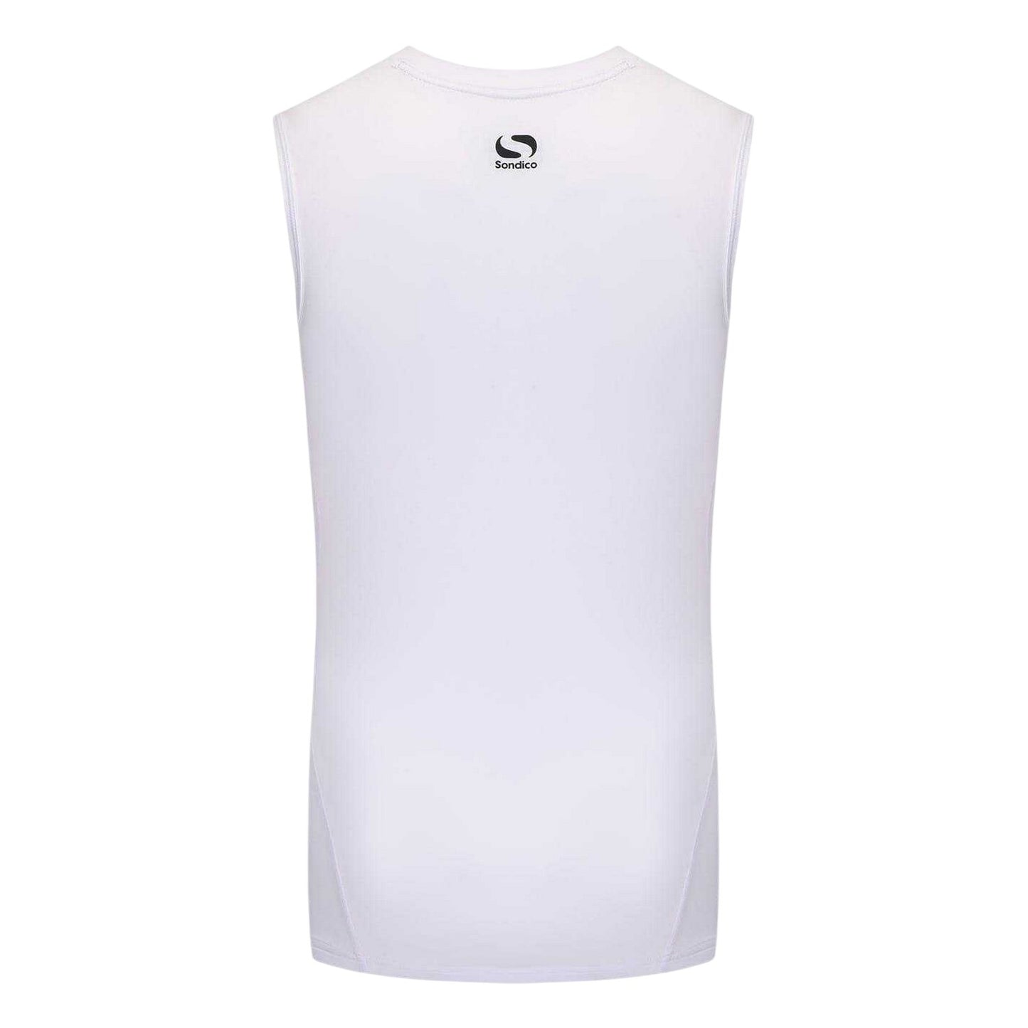 White - Back - Sondico Mens Performance Sleeveless Base Layer Top