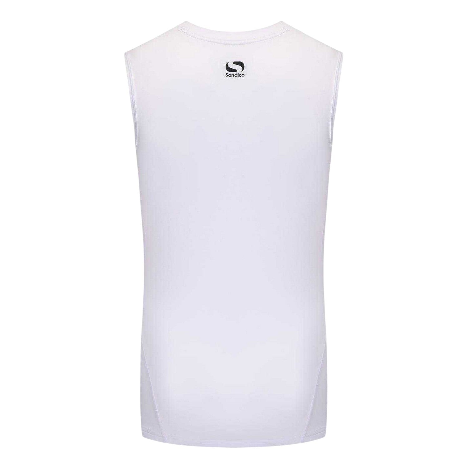 White - Back - Sondico Mens Performance Sleeveless Base Layer Top