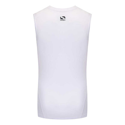 White - Back - Sondico Mens Performance Sleeveless Base Layer Top