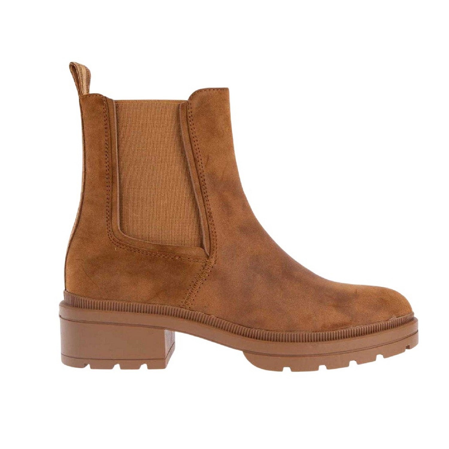 Walnut - Side - Rocket Dog Womens-Ladies Block Heel Chelsea Boots