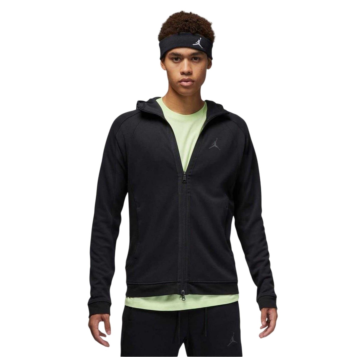 Black - Front - Nike Mens Air Jordan Dri-FIT Full Zip Hoodie