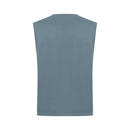 Slate Blue - Back - Slazenger Mens Logo Cotton Vest Top