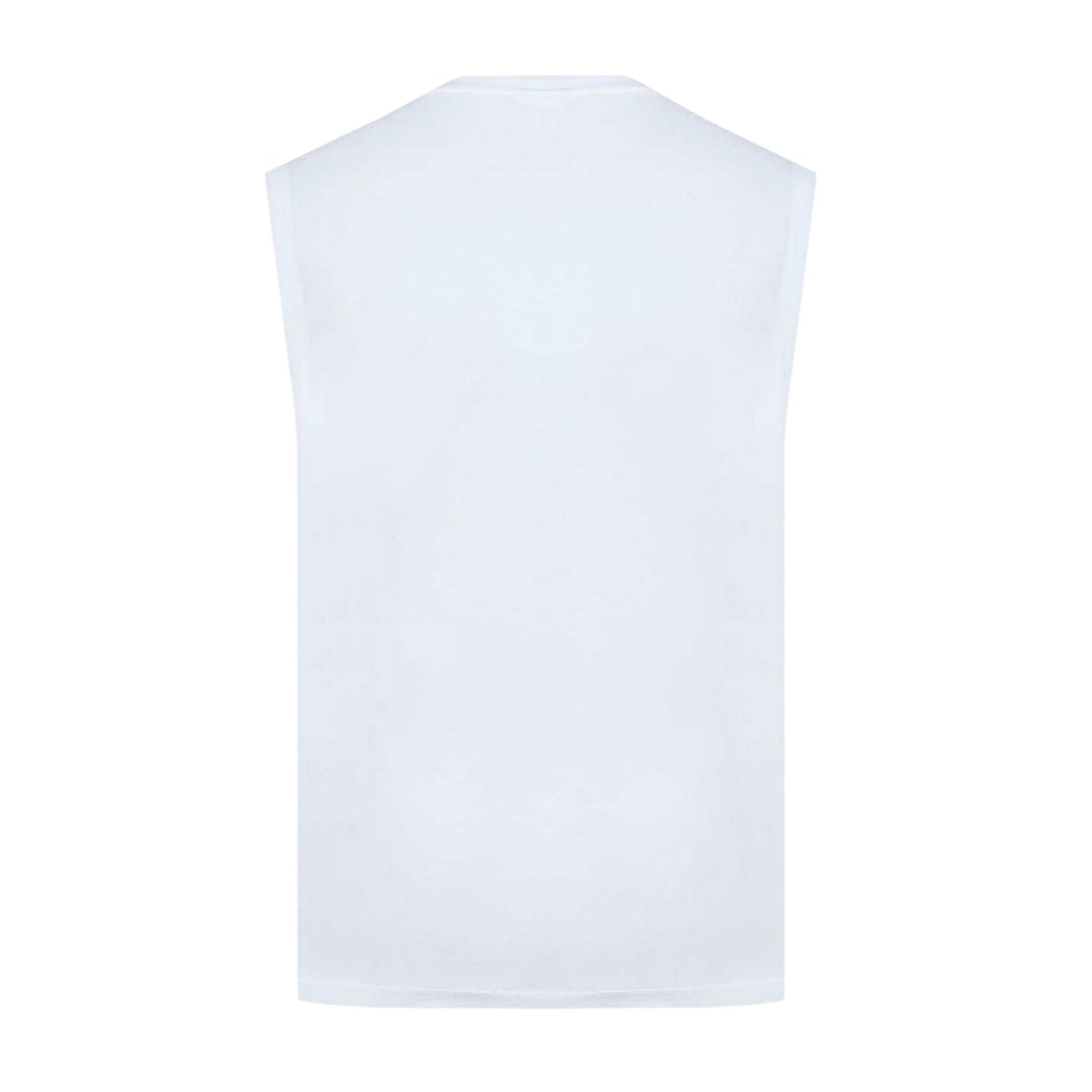 White - Back - Slazenger Mens Logo Cotton Vest Top
