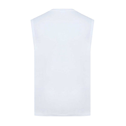 White - Back - Slazenger Mens Logo Cotton Vest Top