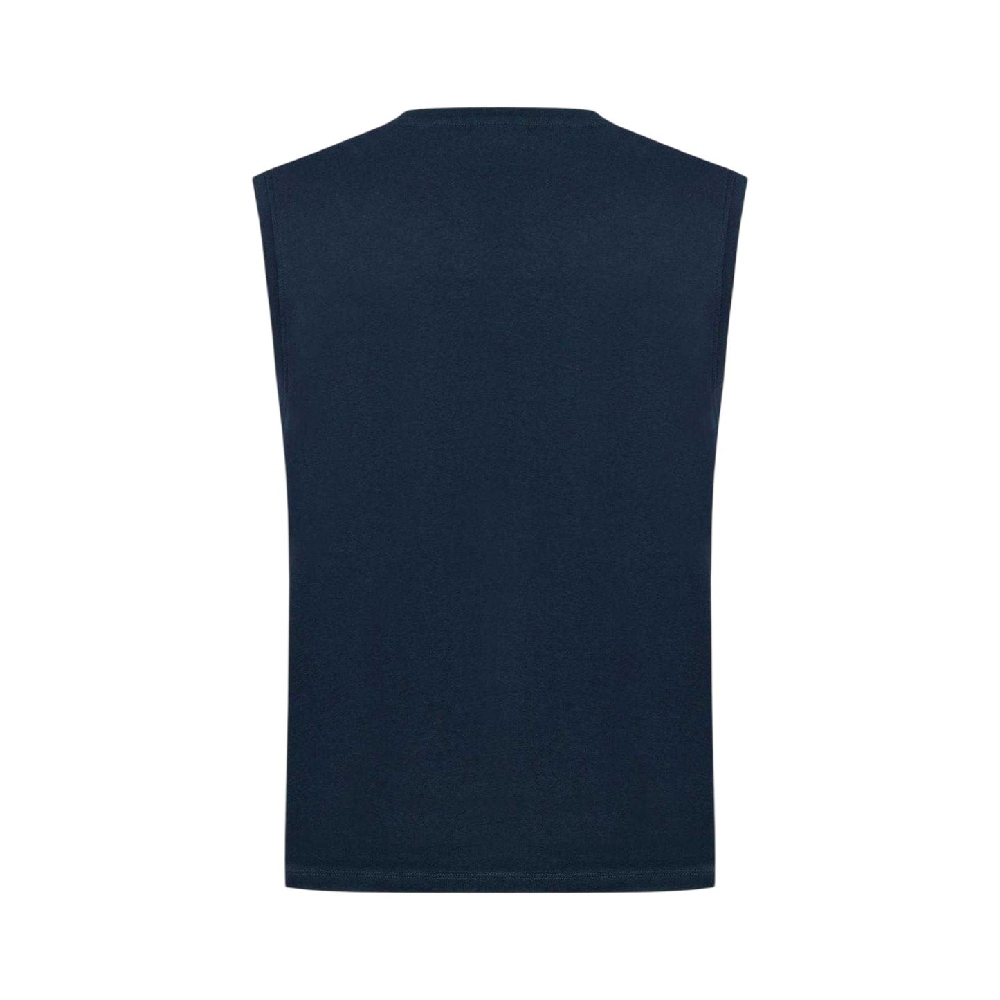 Dark Navy - Back - Slazenger Mens Logo Cotton Vest Top