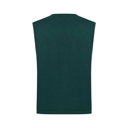 Forest Green - Back - Slazenger Mens Logo Cotton Vest Top
