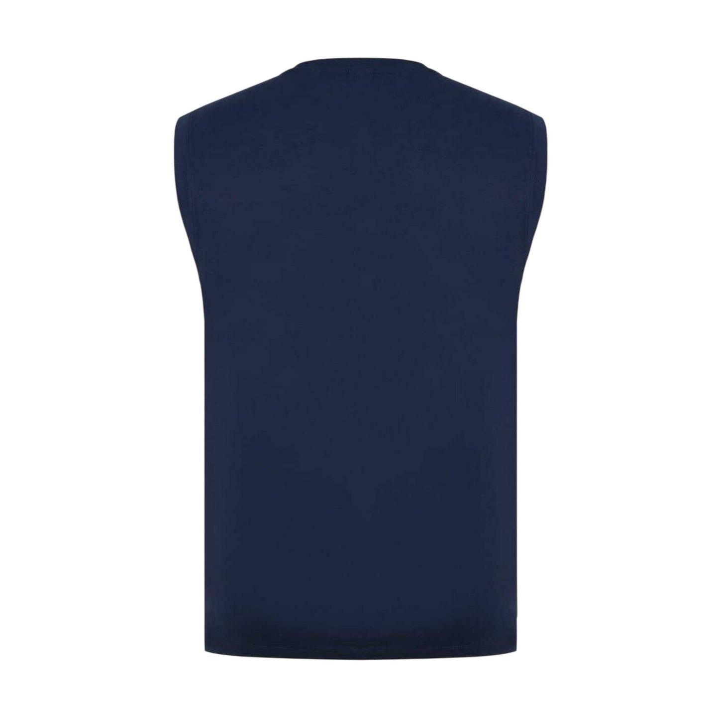 Navy - Back - Slazenger Mens Logo Cotton Vest Top
