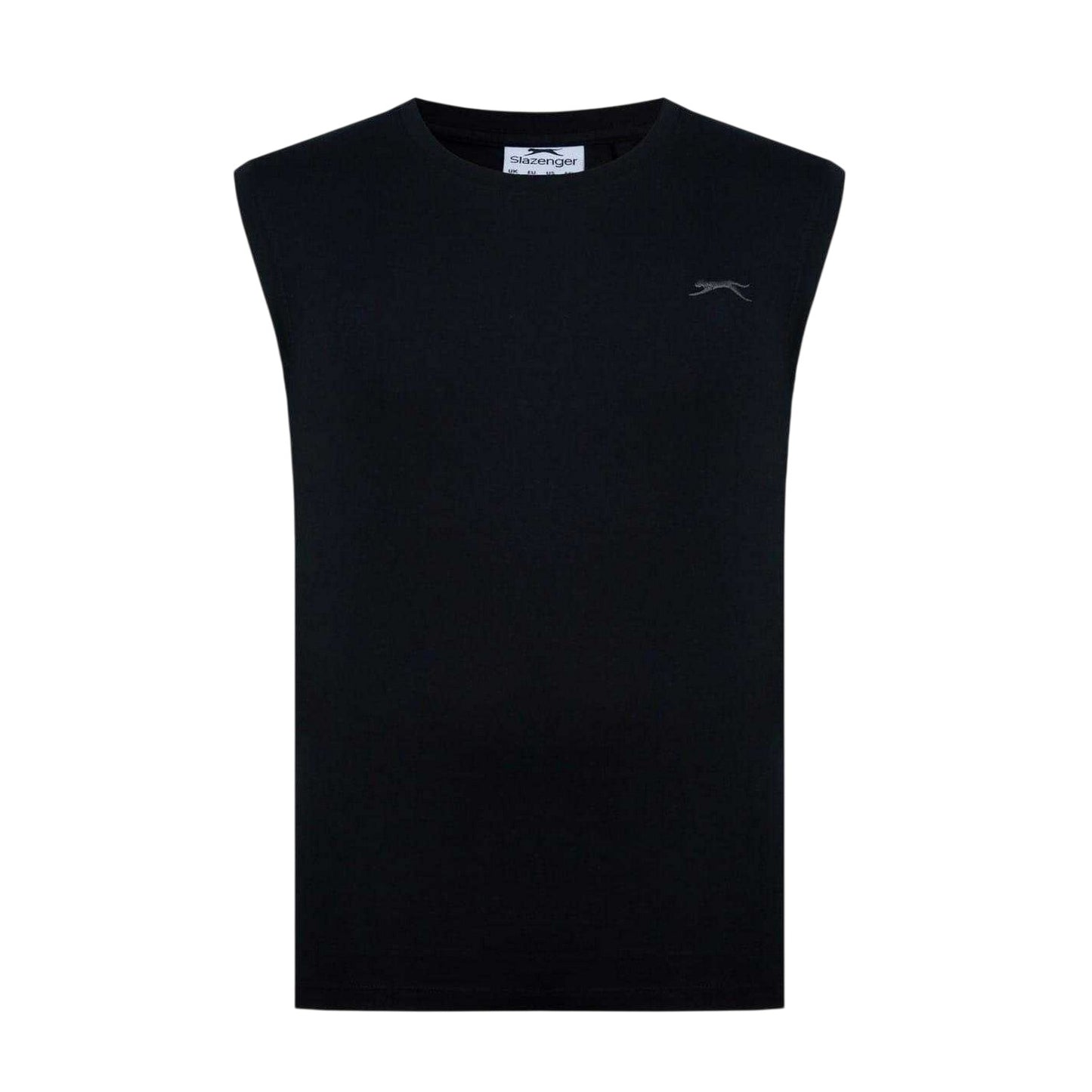 Black - Front - Slazenger Mens Logo Cotton Vest Top
