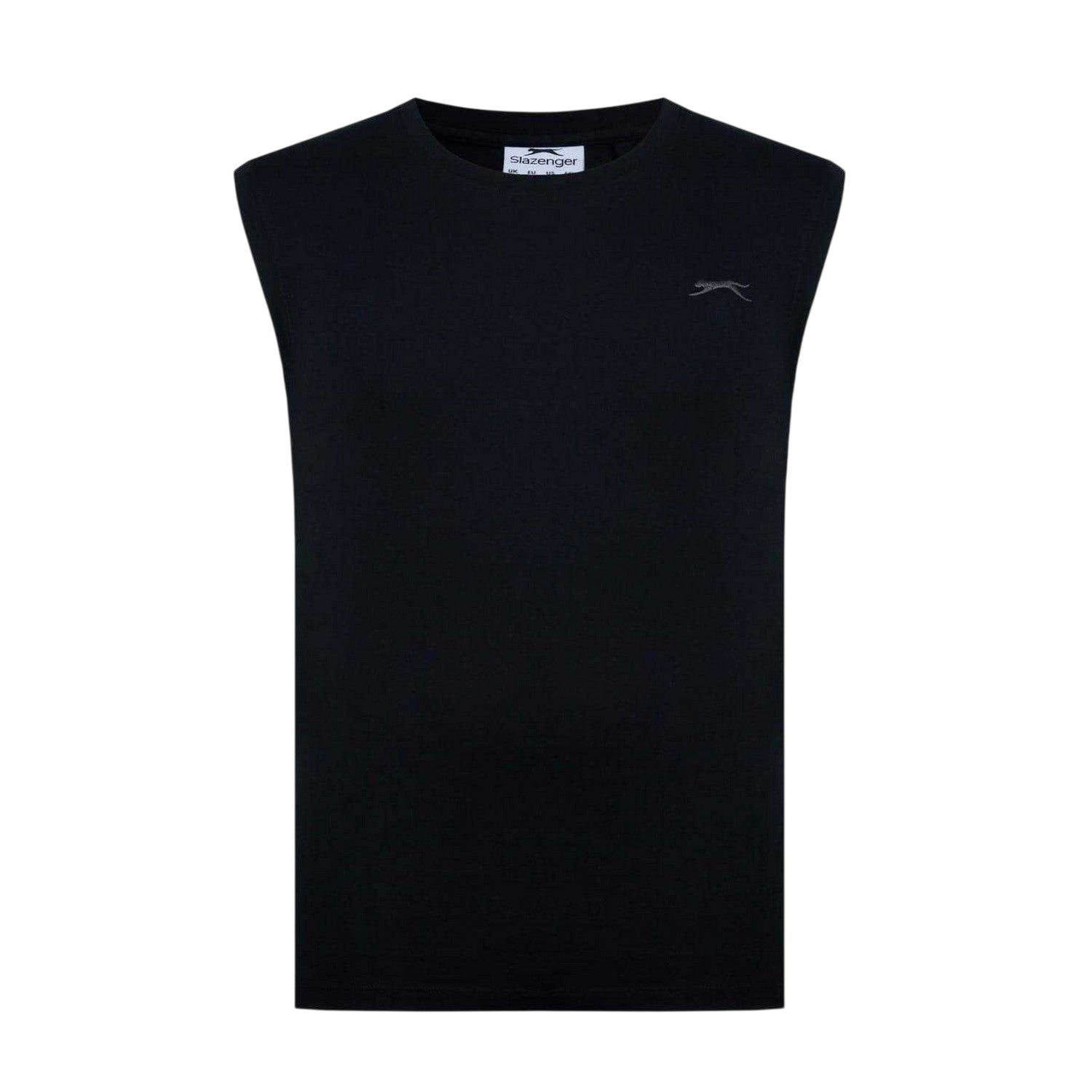 Black - Front - Slazenger Mens Logo Cotton Vest Top