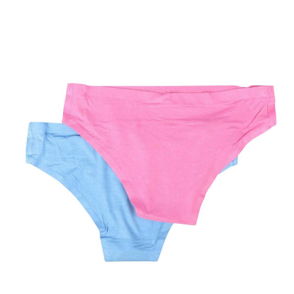 Blue-Pink - Back - Reebok Womens-Ladies Plain Briefs (Pack of 2)