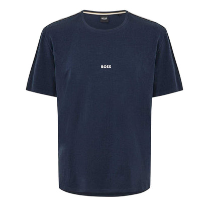Dark Blue - Front - Boss Mens Cotton Crew Neck Regular T-Shirt