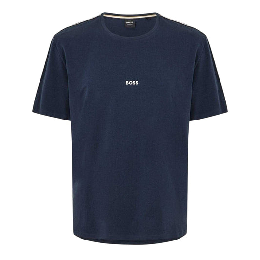 Dark Blue - Front - Boss Mens Cotton Crew Neck Regular T-Shirt