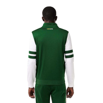 Green-White - Back - Lacoste Mens Stretch Classic Tennis Sweatshirt