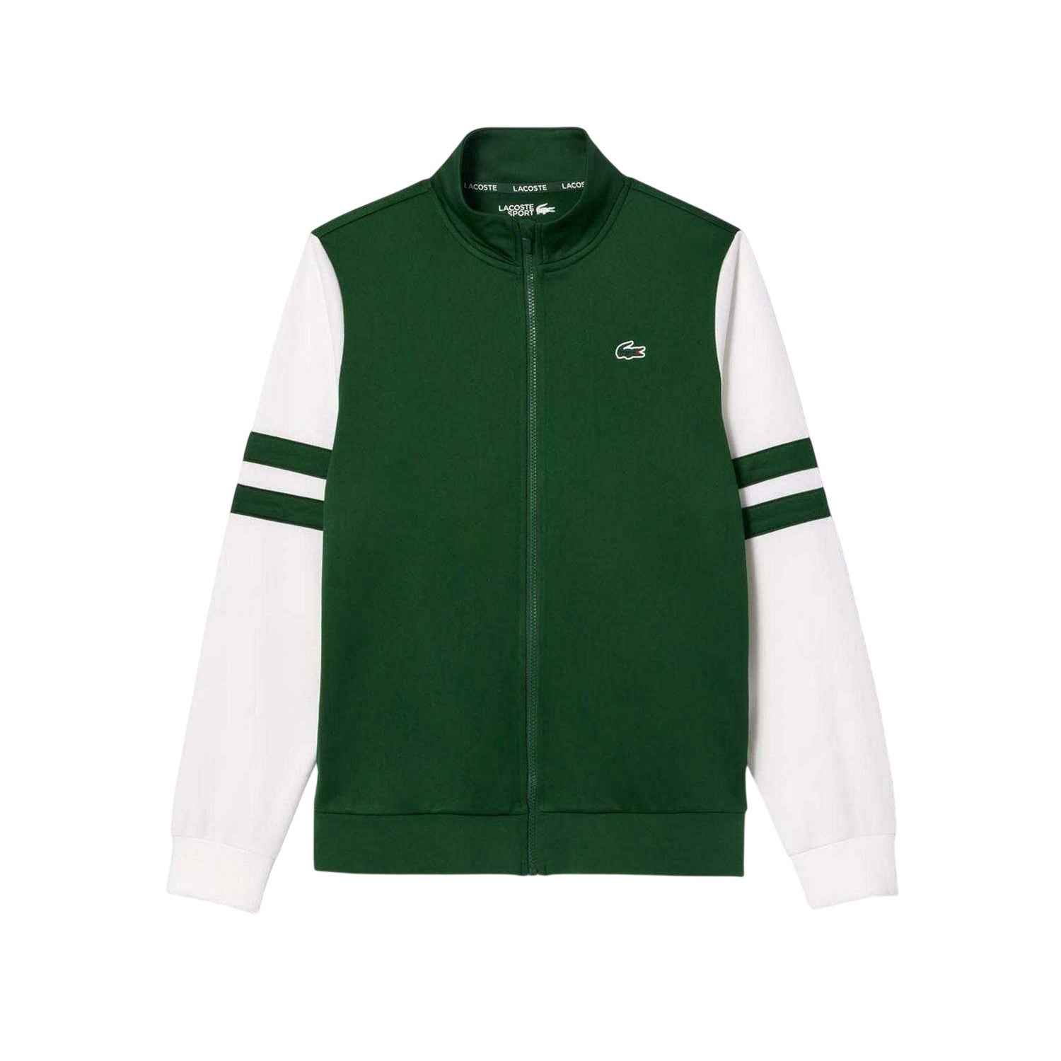 Green-White - Front - Lacoste Mens Stretch Classic Tennis Sweatshirt