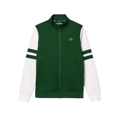 Green-White - Front - Lacoste Mens Stretch Classic Tennis Sweatshirt