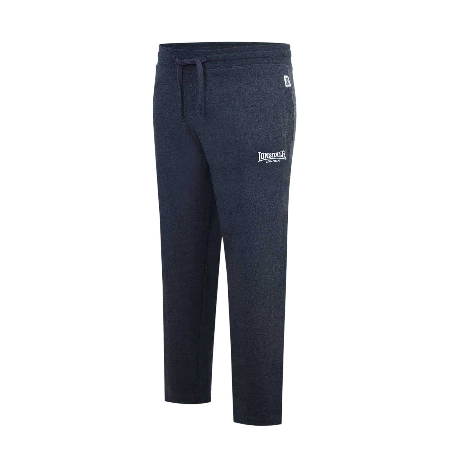 Charcoal Marl - Side - Lonsdale Mens Cotton Lightweight Joggers