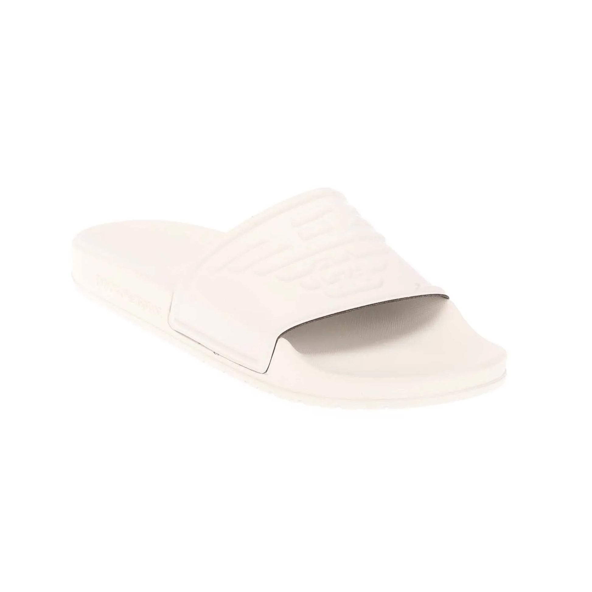 White - Pack Shot - Armani Mens Eagle Logo Sliders