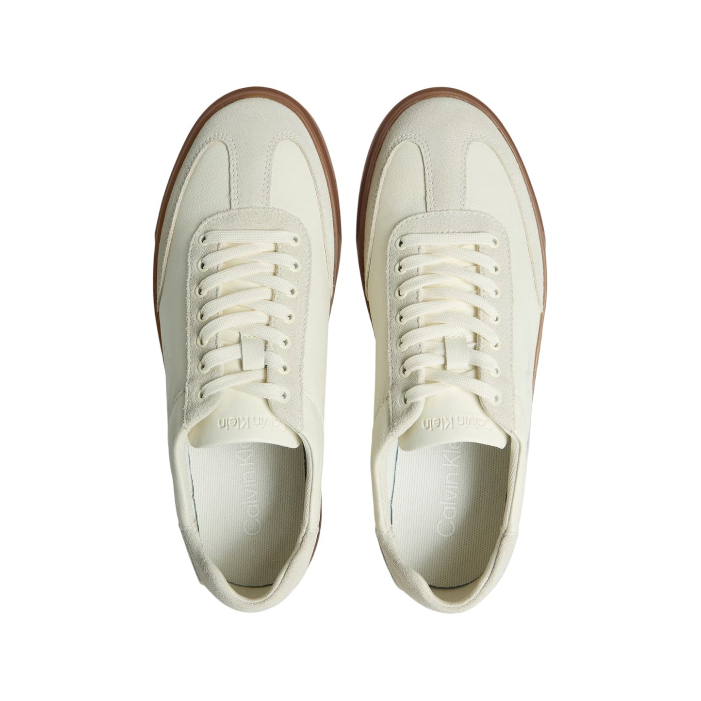 Marshmallow - Lifestyle - Calvin Klein Womens-Ladies Jeans Leather Flat Trainers