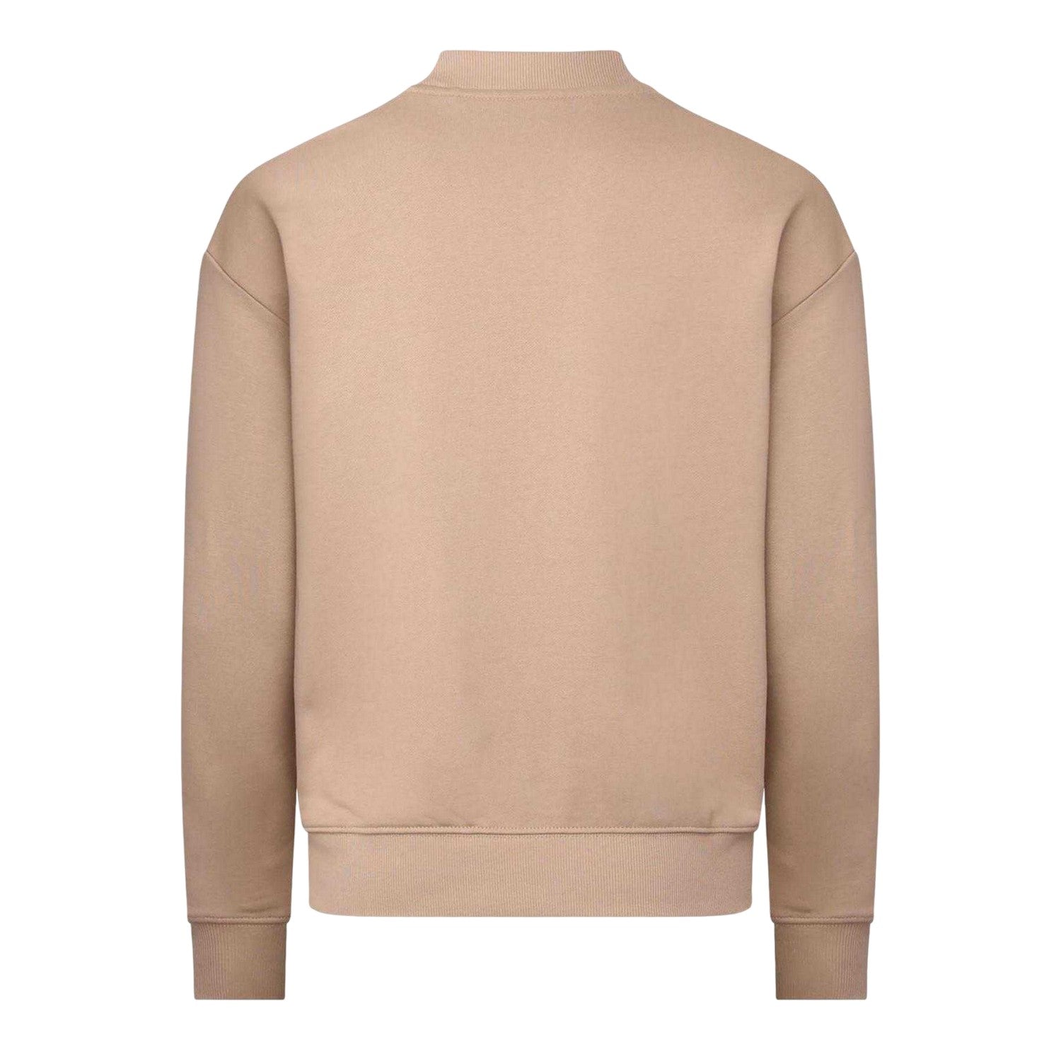 Beige - Back - Hugo Mens Logo Printed Cotton Sweatshirt