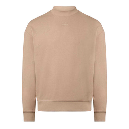 Beige - Front - Hugo Mens Logo Printed Cotton Sweatshirt