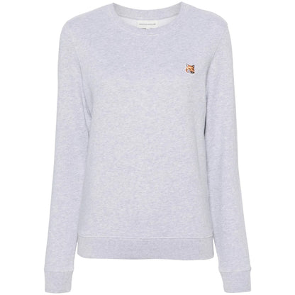 Grey - Front - Maison Kitsuné Womens-Ladies Logo Cotton Sweatshirt