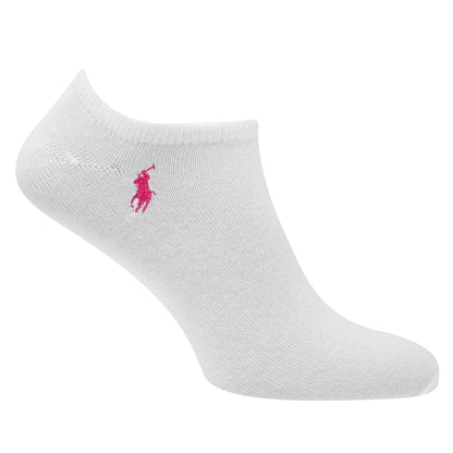 White - Back - Ralph Lauren Mens Polyester Trainer Socks (Pack of 6)