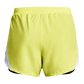 Yellow - Back - Under Armour Womens-Ladies Fly By 2.0 2 in 1 Shorts
