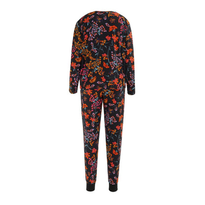 Floral - Back - Biba Womens-Ladies Multi Pattern Pyjama Set